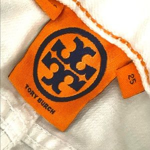 TORY BURCH, size 25 WHITE Denim jeans, straight leg